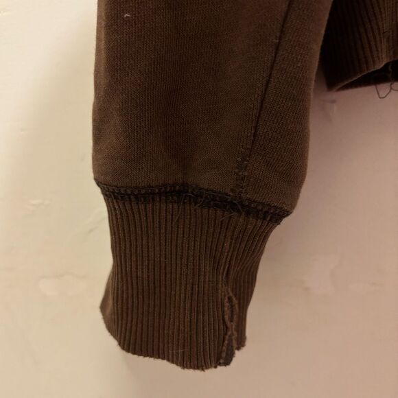 Vintage Nike The Athletic Department Embroidered Nike Spellout Brown Hoodie - Picture 5 of 7